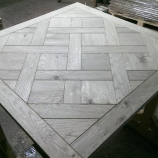 Parchet Versailles 800x800x15mm Beveled BRUT Light Brushed