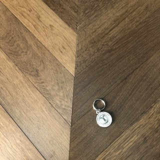 parchet chevron stejar afumat brut