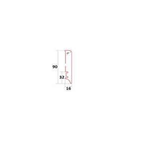 schita plinta 90x16mm alba