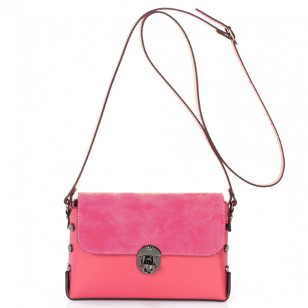 Geanta dama din piele naturala Pink & Fuxia Miavera