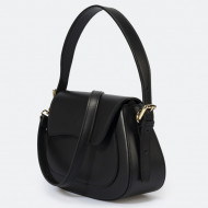 Geanta dama Crossbody piele naturala Neagra Freya Miavera