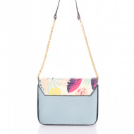 Geanta dama piele naturala Bleu Floral