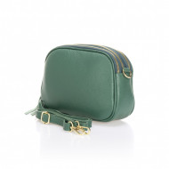 Geanta dama crossbody din piele naturala Maya Verde Petrol Miavera