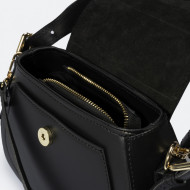 Geanta dama Crossbody din piele Neagra Freya Miavera