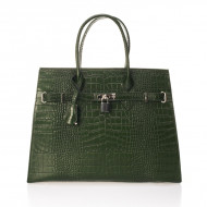 Geanta dama din piele naturala Verde Glory by Markese