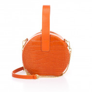 Geanta dama piele naturala Orange Kaira Miavera
