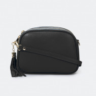 Geanta crossbody din piele naturala Maya Neagra Miavera