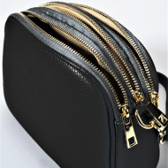 Geanta dama crossbody din piele naturala Maya Neagra Miavera