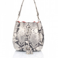 Geanta dama piele naturala Gri Snake Print Miavera