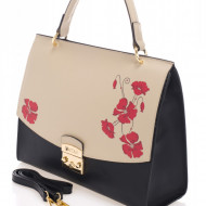 Geanta dama din piele naturala Neagra Gianna by KROLE