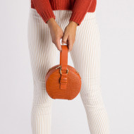 Geanta dama piele naturala Orange Kaira Miavera