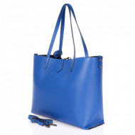 Geanta dama shopper piele naturala Stella Albastru Miavera