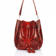 Geanta de umar din piele naturala Rosie Snake print
