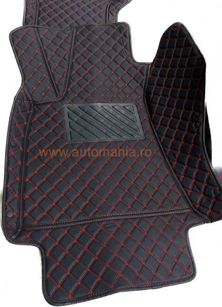 Covorase auto Audi A6 C6 (2005-2011) Negru cu fir rosu