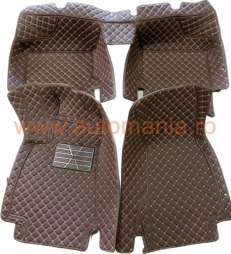Covorase auto Premium Audi A6 C8 coffee / maro