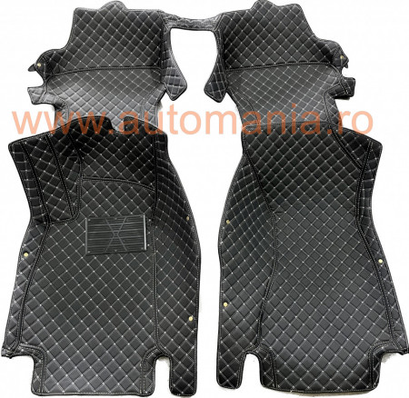 Covorase auto Premium Audi A5 2018 + 2 portiere negru fir crem