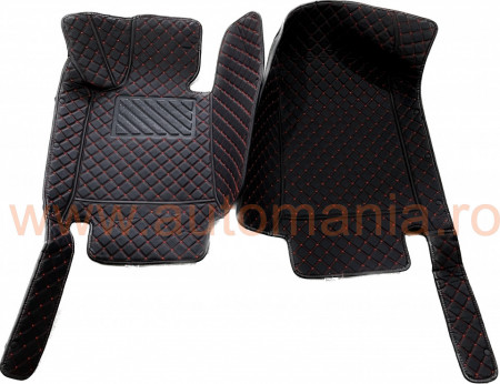 Covorase auto Premium BMW serie 3 E90 negru cu fir rosu