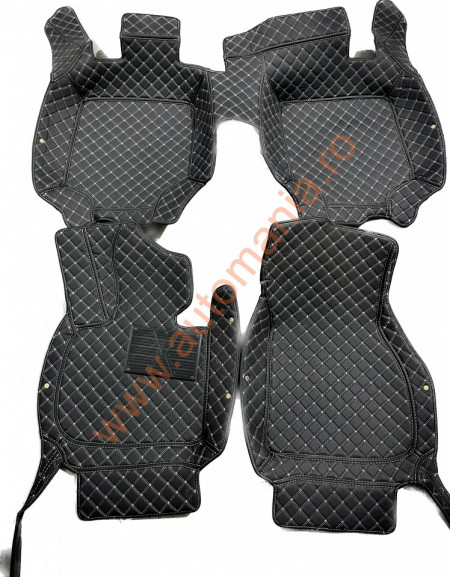 Covorase auto Premium BMW X1 negru fir bej 2016 - 2021