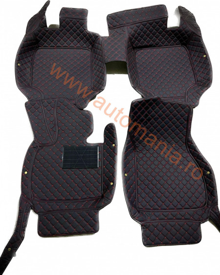 Covorase auto Premium BMW X1 negru fir rosu 2016 - 2021