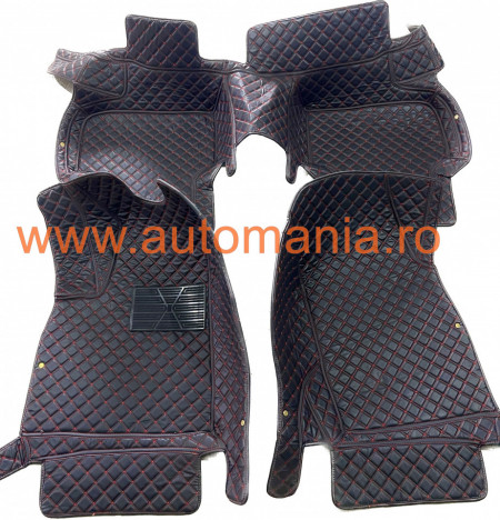 Covorase auto Premium Audi Q8 Negru cu fir rosu