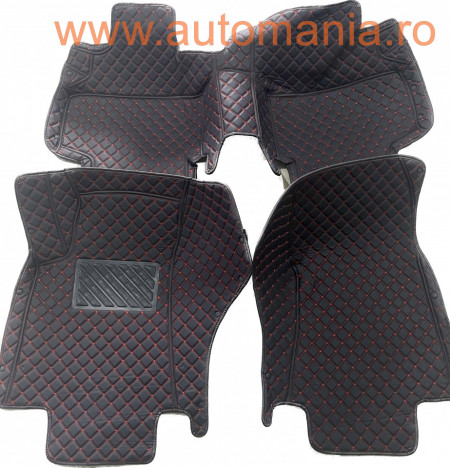 Covorase auto Premium Mercedes GLB negru fir rosu