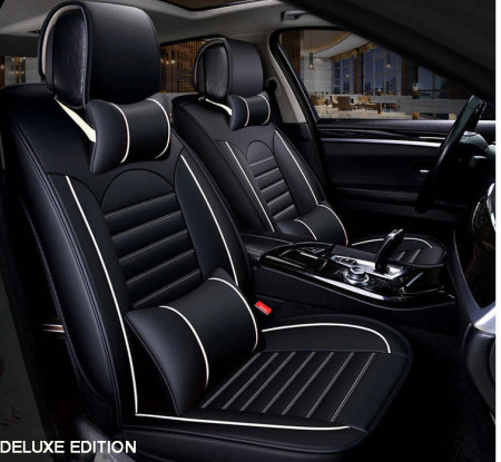Huse auto Mercedes-BenzClasic Negre cu Alb / 4 pernute incluse