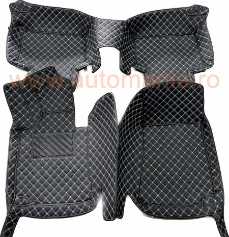 Covorase auto Mercedes Benz GLC 2015-2019 negru fir crem