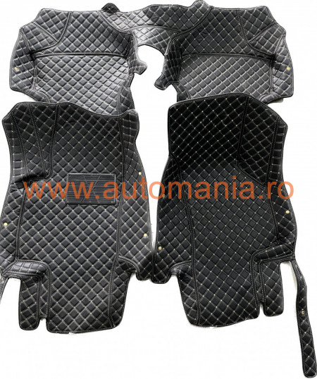 Covorase auto Premium Audi A3 2020+ , Negru Fir crem