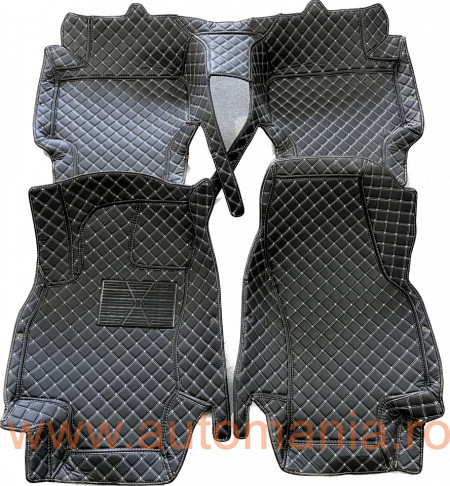 Covorase auto Premium Audi Q3 2018 + negru cu fir crem
