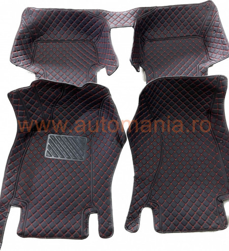 Covorase auto Premium Nissan Qashqai (2008 - 2015) negru fir rosu