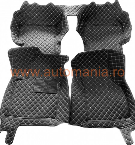 Covorase auto Premium Audi A3 2014-2019 , Negru Fir crem