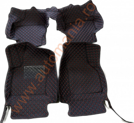 Covorase Auto Premium VW Golf 7 negru cu rosu