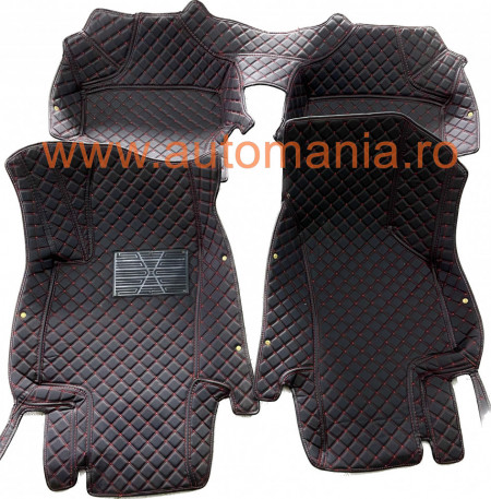 Covorase auto Premium Audi A3 2020+ negru cu fir rosu