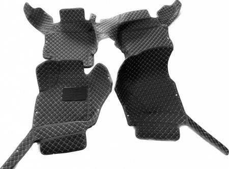 Covorase auto Premium Audi Q7 negru cu fir crem (2006-2015)