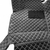 Covorase auto Premium Audi Q7 negru cu fir crem (2006-2015)