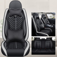 Huse auto Jeep Luxury Negru + Alb / 4 pernute incluse