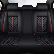 Huse auto Peugeot Luxury Negru + Rosu