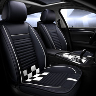Huse auto Seat Negre cu Alb/ Fara Pernute
