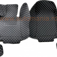 Covorase auto Premium Mercedes E Class 2009-2016 negru cu fir crem (w212)