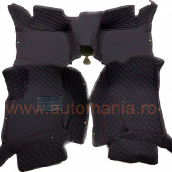 Covorase auto premium Porsche Cayenne 2 , Negru fir rosu