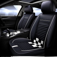 Huse auto Seat Negre cu Alb/ Fara Pernute