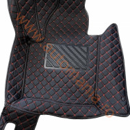 Covorase Auto premium Volkswagen ID.3 ; negru cu fir rosu