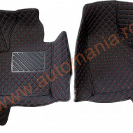 Covorase Auto premium Volkswagen ID.3 ; negru cu fir rosu