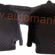 Covorase Auto Volkswagen Touareg(2002-2010) negru cu fir rosu