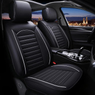 Huse auto Opel Clasic Negre cu Alb / Fara Pernute
