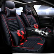 Huse auto Skoda Negre + Rosu / 4 pernute incluse