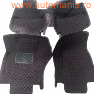 Covorase auto Premium Mercedes GLB negru fir rosu