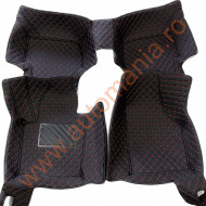 Covorase Auto premium Volkswagen ID.3 ; negru cu fir rosu