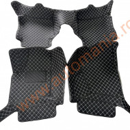 Covorase Auto Premium Volkswagen Touareg 2012-2017 negru cu fir crem