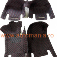 Covorase auto premium BMW serie 5 G30 negru fir rosu